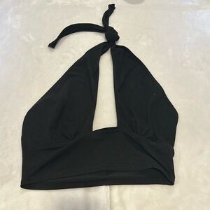 Black SHEIN S tie crop top